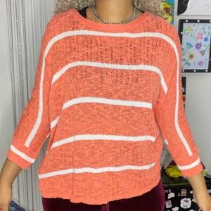 Knit striped sweatshirt